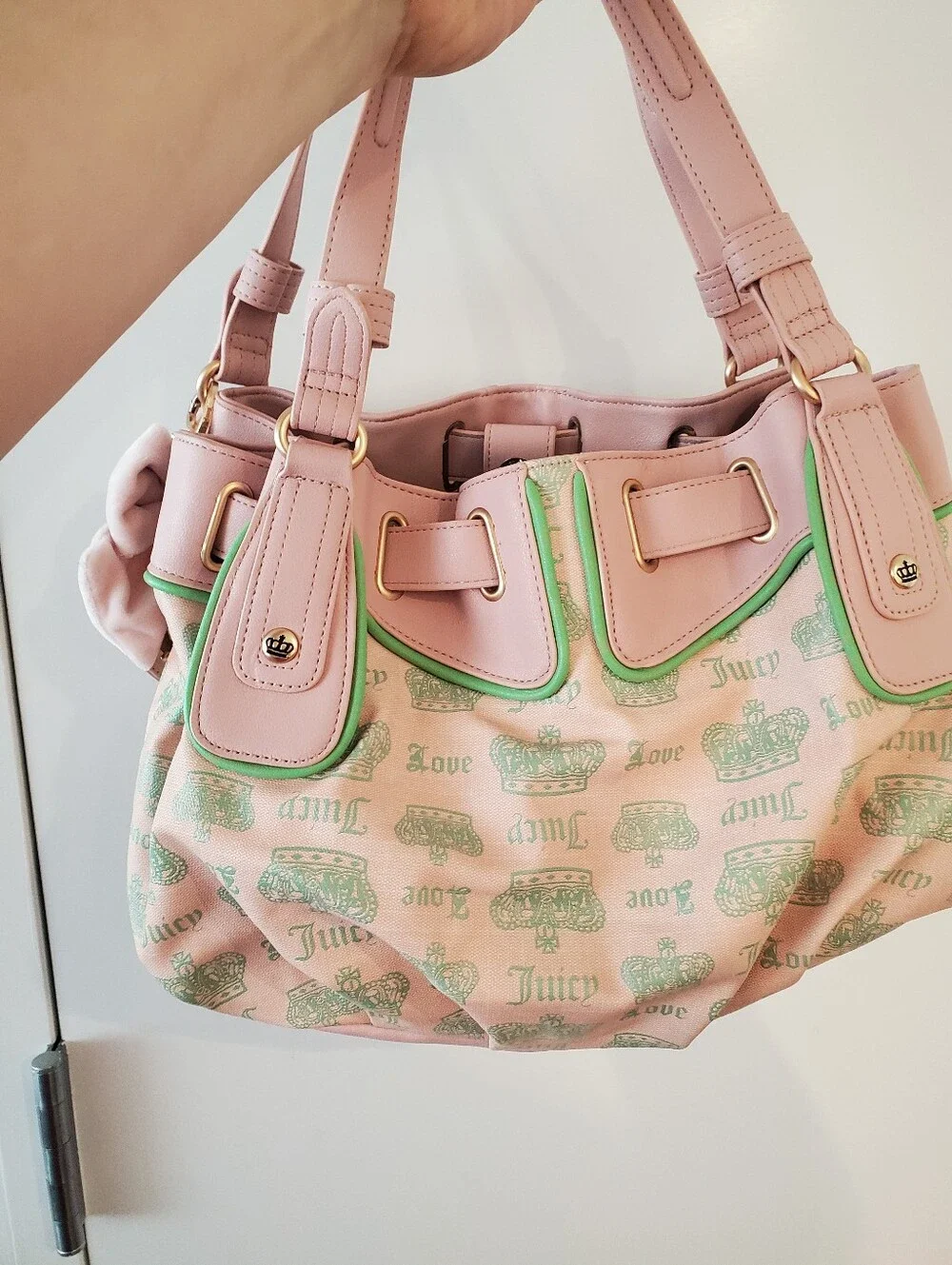 Juicy Couture Pink and Mint Satchel